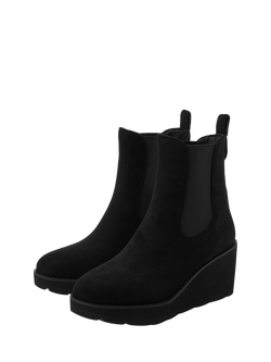 Moda in Pelle Allby Alcantara Ankle Boots, Black - view 2, Black