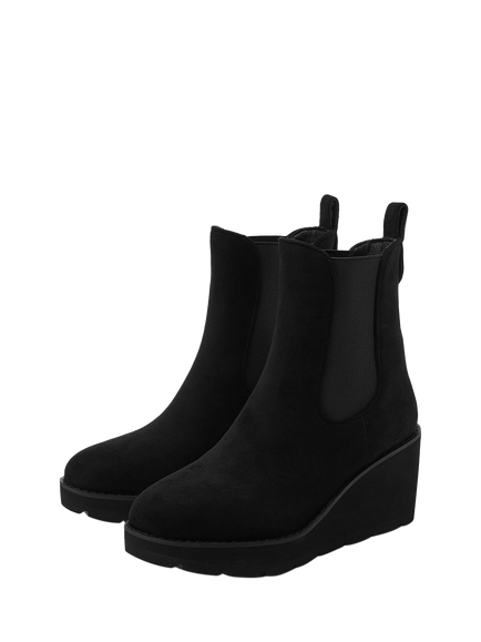 Moda in Pelle Allby Alcantara Ankle Boots, Black - view 2, Black