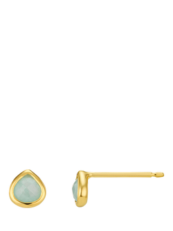 Orelia LUXE Semi-Precious Stud Earrings, Amazonite, Amazonite
