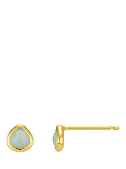 Orelia LUXE Semi-Precious Stud Earrings, Amazonite, Amazonite