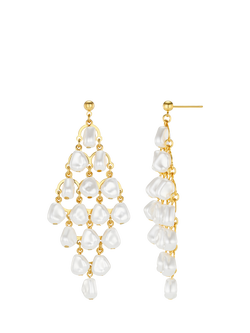 Orelia Statement Chandelier Drop Earrings, Pearl, Pearl