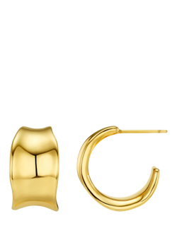 Orelia Waterproof LUXE Chunky Molten Hoop Earrings, Pale Gold, Pale Gold