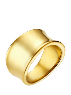 Orelia Waterproof LUXE Statement Molten Ring, Pale Gold