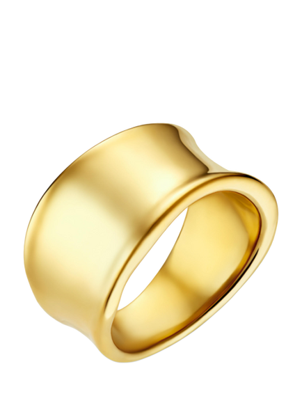 Orelia Waterproof LUXE Statement Molten Ring, Pale Gold