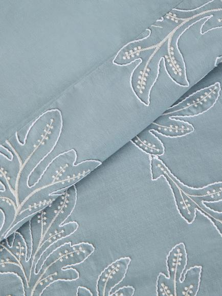 John Lewis Acanthus Duvet Cover Set, Blue - view 2, Blue
