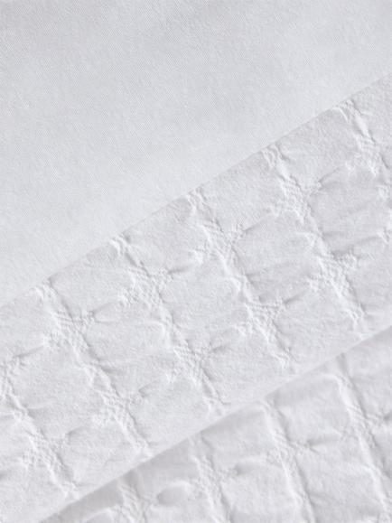 John Lewis Mala Waffle Check Duvet Cover Set, White - view 2, White