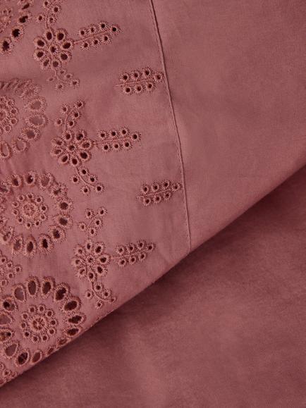 John Lewis Rhoda Embroidered Duvet Cover Set, Pink - view 2, Pink
