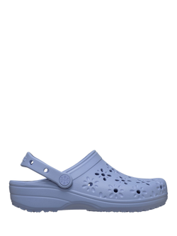 Crocs Classic Floral Cut Out Clogs, Blue, Blue