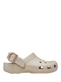Crocs Classic Enamel Buckle Clogs, Taupe, Taupe