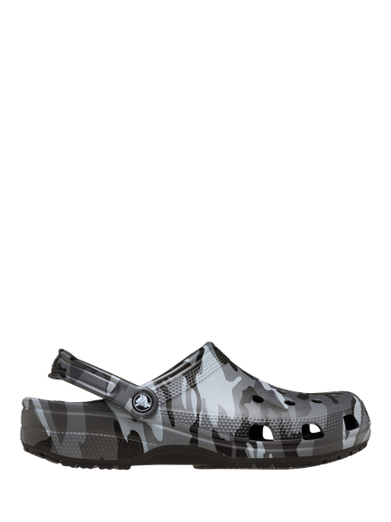 Crocs Classic Camo Clogs, Black/Slate Grey, Black/Slate Grey