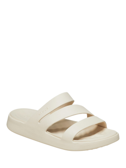 Crocs Getaway Strappy Mule Sandals - view 2, Off White