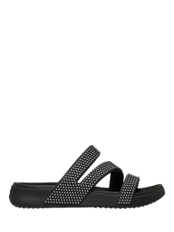 Crocs Getaway Embellished Strappy Sandals, Black