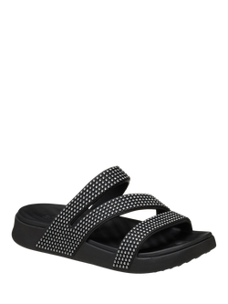 Crocs Getaway Embellished Strappy Sandals - view 2, Black