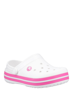 Crocs Kids' Crocband Clogs, White/Pink Crush - view 2, White/Pink Crush