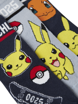NAME IT Kids' Pokémon Socks, Pack of 3, Navy Blazer - view 2, Navy Blazer
