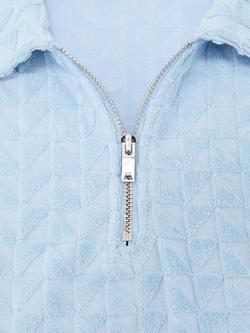 Reiss Kids' Jackson Textured Short Sleeve Polo Shirt, Blue - view 2, Blue