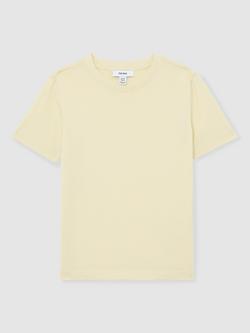 Reiss Kids' Bless Crew Neck Short Sleeve T-Shirt, Sorbet Yellow - view 2, Sorbet Yellow