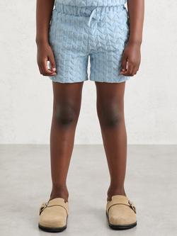 Reiss Kids' Textured Drawstring Shorts, Blue, Blue