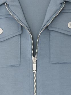 Reiss Kids' Medina Interlock Zip-Through Overshirt, Airforce Blue - view 2, Airforce Blue