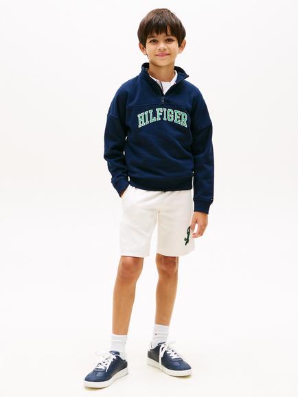 Tommy Hilfiger Kids' Quarter Zip Sweatshirt, Dark Blue - view 2, Dark Blue