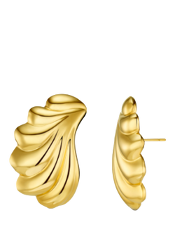 Orelia Waterproof LUXE Statement Shell Earrings, Pale Gold, Pale Gold