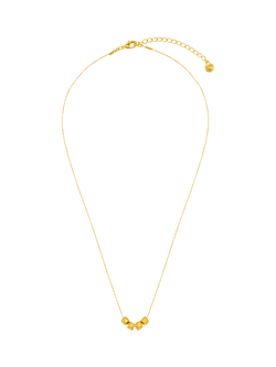 Orelia Mini LOVE Block Chain Necklace, Gold - view 2, Gold