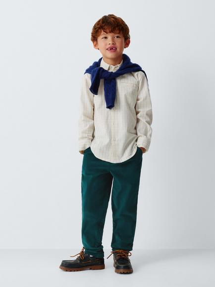 John Lewis Heirloom Collection Kids' Corduroy Trousers, Teal - view 2, Teal
