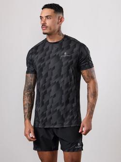 Gym King Power Geometric Print T-Shirt, Black