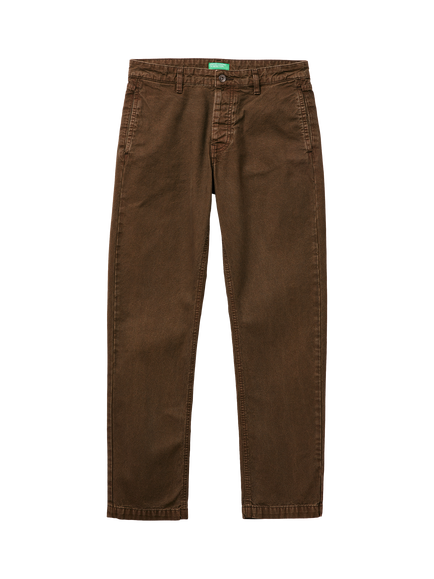 Benetton Mid-Rise Tailored Chinos, Brown