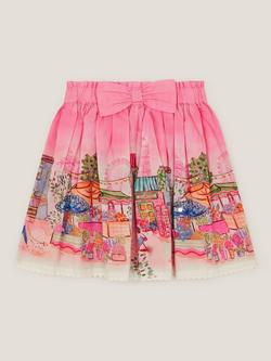 Monsoon Kids' London Scene Print Skirt, Multi - view 2, Multi