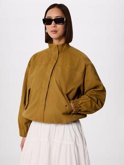Whistles Wax Coated Bomber Jacket, Neutral, Neutral