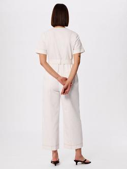 Whistles Button Down Utility Jumpsuit, Ivory - view 2, Ivory