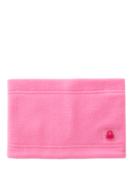 Benetton Kids' Logo Cowl Snood, Pink - view 2, Pink