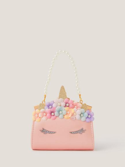 Monsoon Kids' Flower Unicorn Clip Bag, Multi, Multi