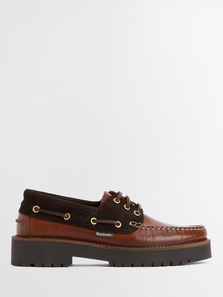 Barbour Darras Boat Shoes, Dark Brown, Dark Brown