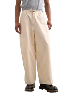 Topman Cotton Twill Trousers, Cream, Cream