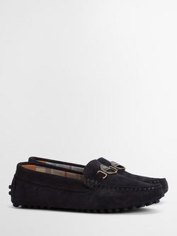 Barbour Laire Suede Driving Shoes, Dark Navy - view 2, Dark Navy