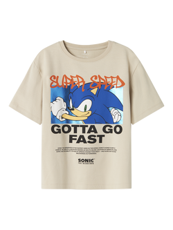 NAME IT Kids' Sonic Graphic T-Shirt, Peyote, Peyote