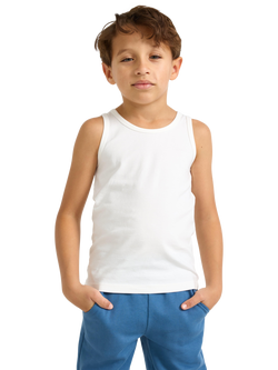 Lindex Kids' Sleeveless Vest, Pack of 2, Light Pink/White, Light Pink/White