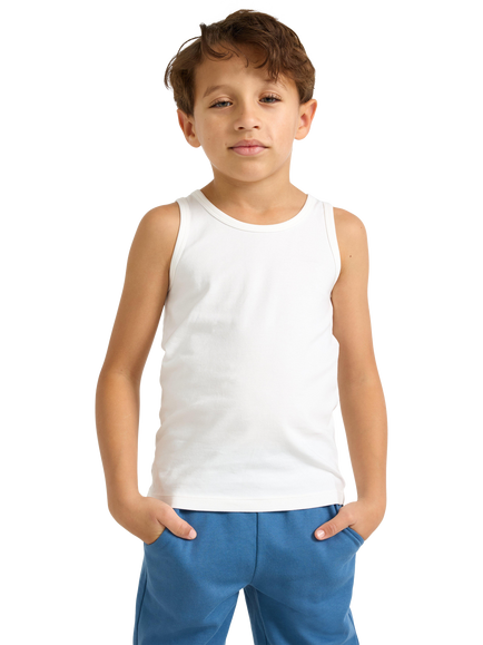 Lindex Kids' Sleeveless Vest, Pack of 2, Light Pink/White, Light Pink/White