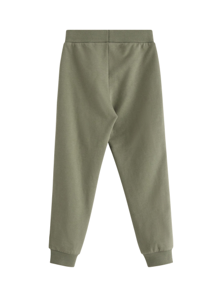 Lindex Kids' Cotton Side Stripe Joggers, Light Dusty Khaki - view 2, Light Dusty Khaki