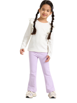 Lindex Kids' Flared Leggings, Light Lilac, Light Lilac