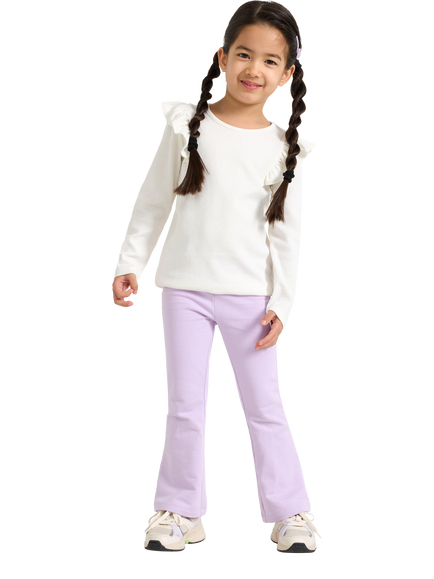Lindex Kids' Flared Leggings, Light Lilac, Light Lilac