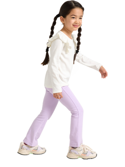 Lindex Kids' Flared Leggings, Light Lilac - view 2, Light Lilac