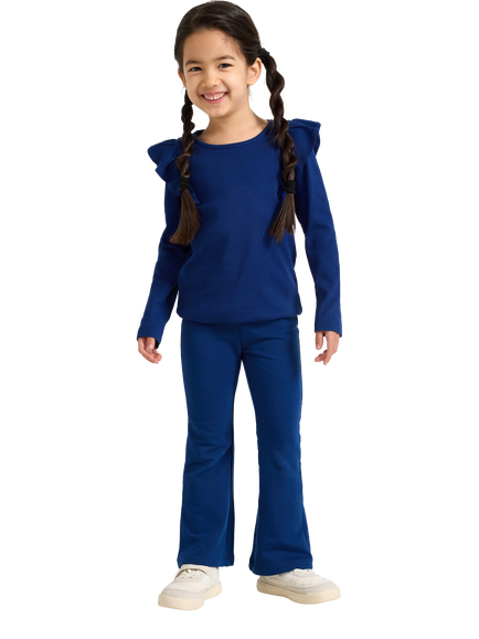 Lindex Kids' Flared Leggings, Dark Blue, Dark Blue