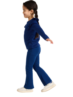 Lindex Kids' Flared Leggings, Dark Blue - view 2, Dark Blue