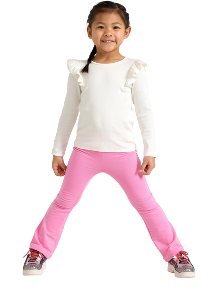 Lindex Kids' Flared Leggings, Pink, Pink
