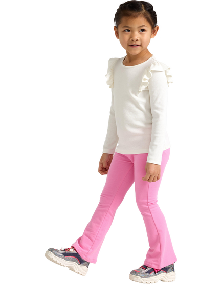 Lindex Kids' Flared Leggings, Pink - view 2, Pink