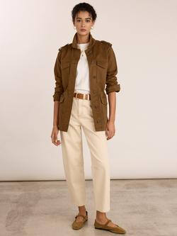 Baukjen Nixi Barrel Leg Cropped Jeans, Ecru - view 2, Ecru
