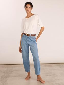 Baukjen Nixi Barrel Leg Jeans, Indigo, Indigo